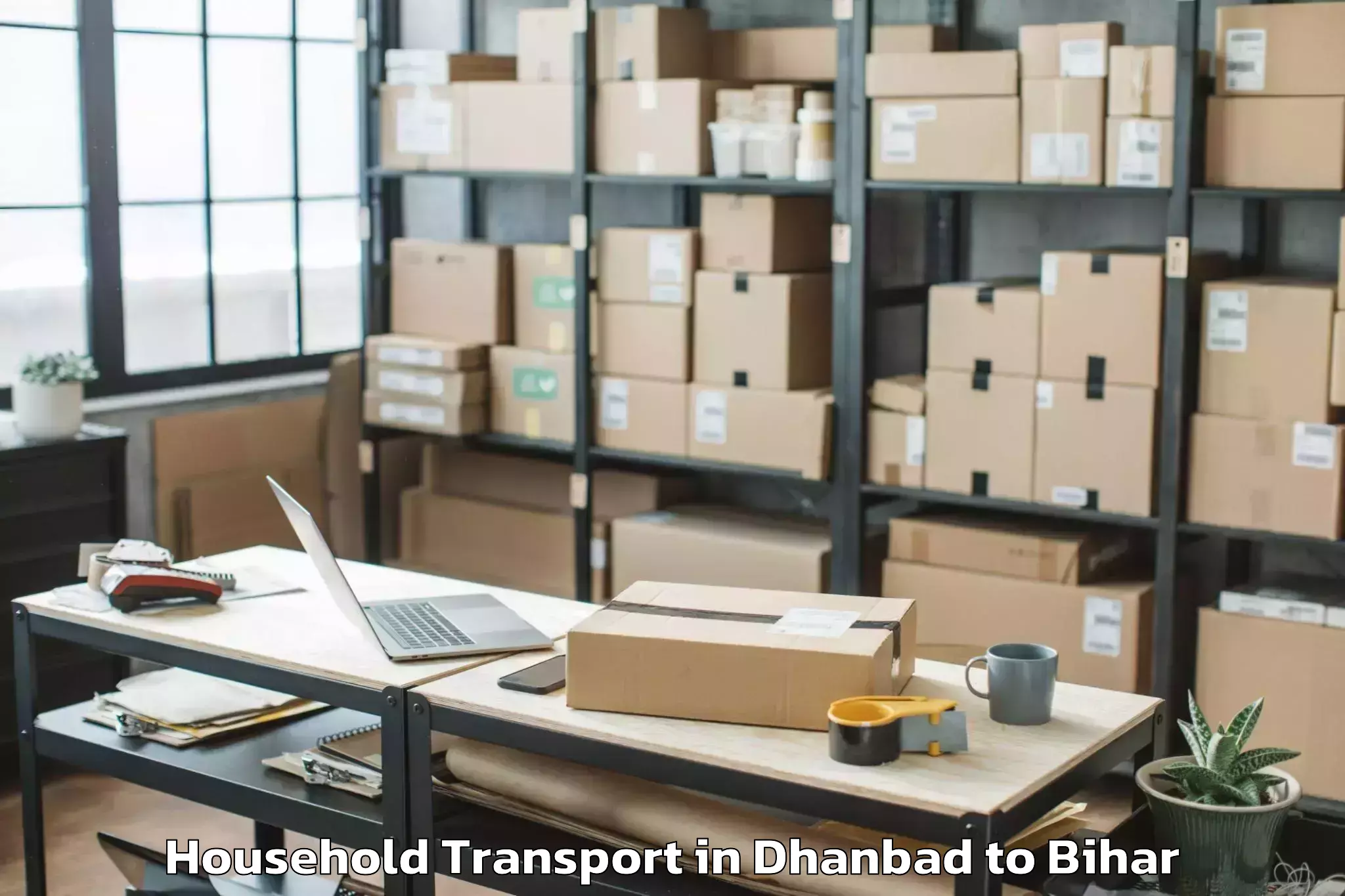 Professional Dhanbad to Sugauna Household Transport